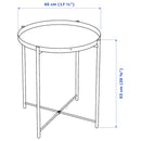 GLADOM Tray table, white, 45x53 cm