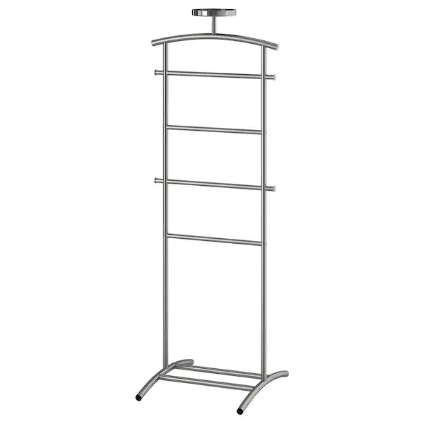 GRUNDTAL Valet stand, stainless steel, 128 cm