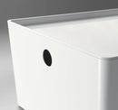 KUGGIS Box with lid, white, 26x35x15 cm