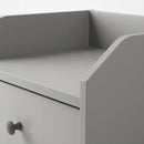 HAUGA Bedside table, grey, 40x36 cm