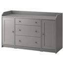 HAUGA Sideboard, grey, 140x84 cm