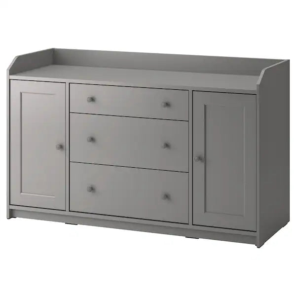 HAUGA Sideboard, grey, 140x84 cm