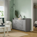 HAUGA Sideboard, grey, 140x84 cm