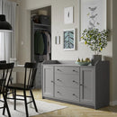 HAUGA Sideboard, grey, 140x84 cm