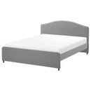 HAUGA Upholstered bed frame, Vissle grey, 140x200 cm