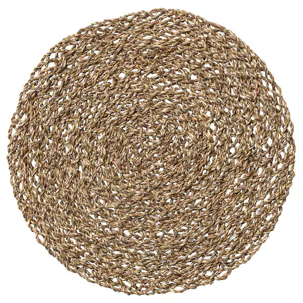 IHÅLLIG Place mat, natural/seagrass, 37 cm