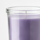 JÄMNMOD Scented candle in glass, Sweet pea/purple, 20 hr