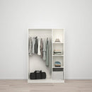 KLEPPSTAD Wardrobe with 3 doors, white, 117x176 cm