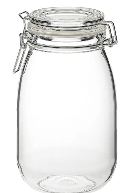 KORKEN Jar with lid, clear glass, 1.8 l