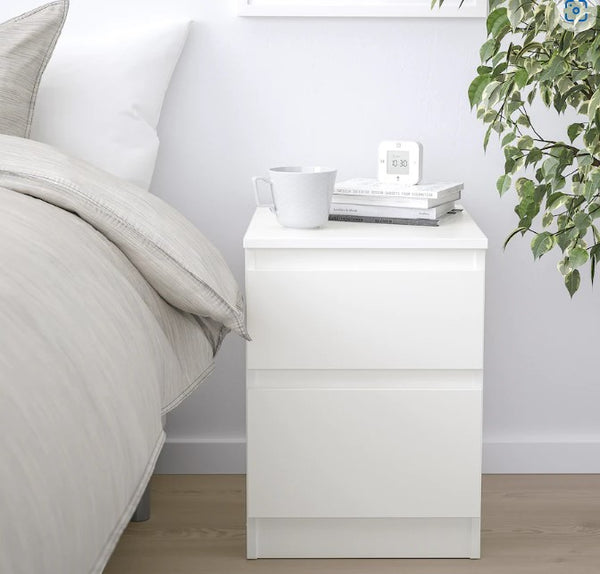 KULLEN Chest of 2 drawers, white, 35x49 cm