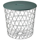 KVISTBRO Storage table, silver color/dark gray-green, 44 cm (17 3/8 ")