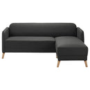 LINANÄS 3-seat sofa, with chaise longue/Vissle dark grey