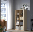 KALLAX Shelving unit, white stained oak effect, 77x147 cm