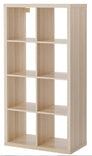 KALLAX Shelving unit, white stained oak effect, 77x147 cm