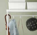 MACKAPÄR Coat rack with shoe storage unit, white, 78x32x200 cm