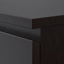 MALM Chest of 3 drawers, black-brown, 80x78 cm