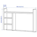 MICKE Add-on unit high, white, 105x65 cm