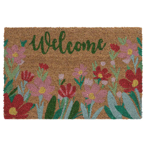 NÄSBORG Door mat, flower mix/multicolour, 40x60 cm