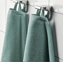 VÅGSJÖN Guest towel, grey-turquoise, 30x50 cm