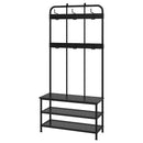 IKEA Pinnig Coat & Shoe Rack Black 90x37x193cm