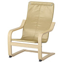 POÄNG Children's armchair frame, birch veneer/POÄNG Children's armchair cushion, Knisa light beige