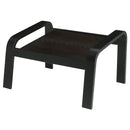 POANG Footstool frame, black-brown with cushion, light beige