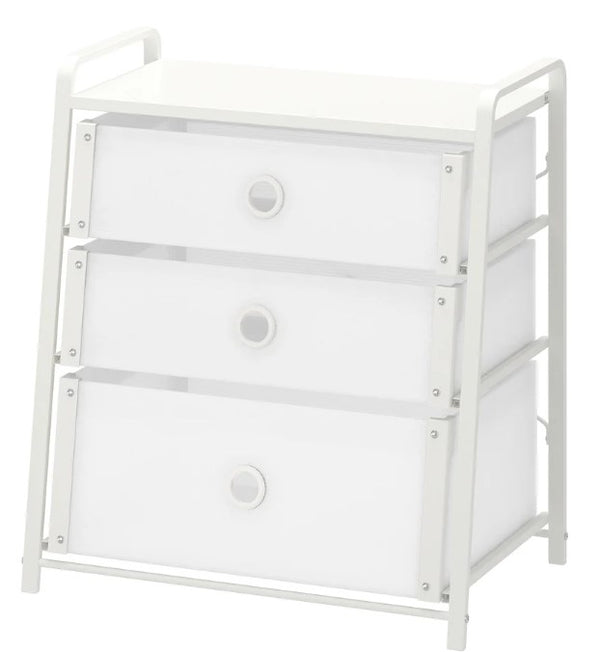 LOTE Chest of 3 drawers, white, 55x62 cm