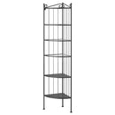 RÖNNSKÄR Corner shelf unit, black