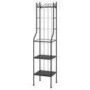 RÖNNSKÄR Shelving unit, black, 42x176 cm