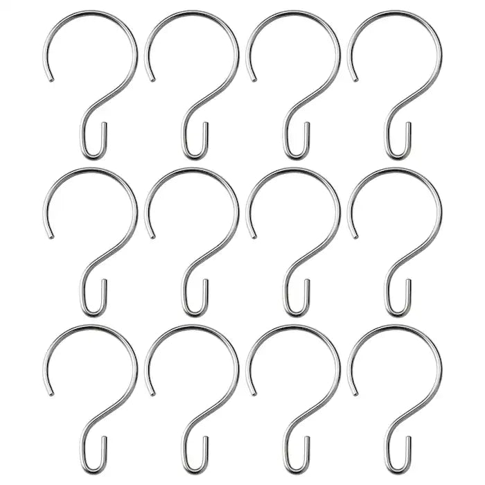 RUDSJÖN Shower curtain ring, stainless steel colour