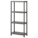 RUNMARÖ Shelving unit, dark grey indoor /outdoor, 60x30x133 cm