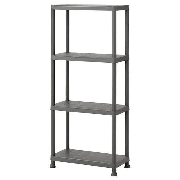 RUNMARÖ Shelving unit, dark grey indoor /outdoor, 60x30x133 cm