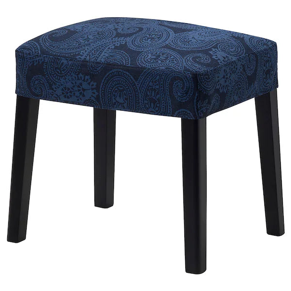 SAKARIAS Stool frame, black/SAKARIAS Stool cover, Kvillsfors