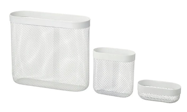 SKÅDIS Storage basket, set of 3, white