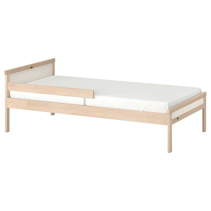 SNIGLAR Bed frame and guard rail, beech, 70x160 cm – Likea