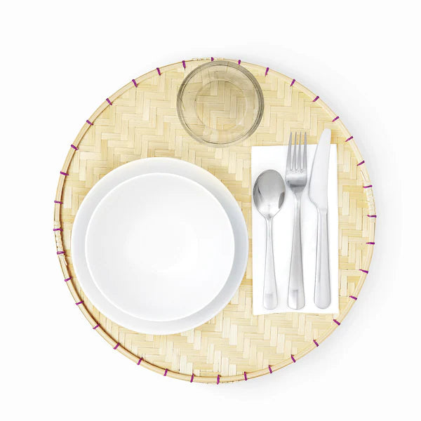 SOMMARFLOX Place mat, bamboo handmade