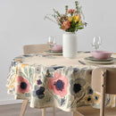 SOMMARFLOX Tablecloth, patterned flower/multicolour round, 150 cm