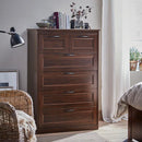 SONGESAND Chest of 6 drawers, brown, 82x126 cm