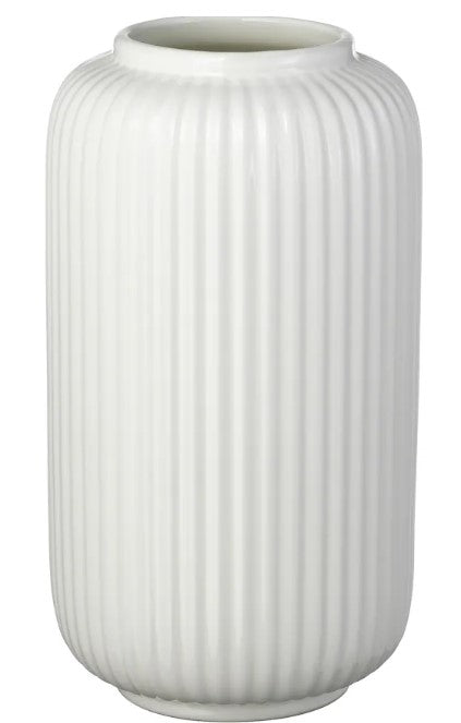 STILREN Vase, white, 22 cm