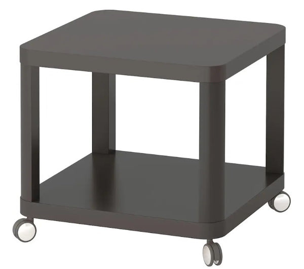 TINGBY Side table on castors, grey, 50x50 cm