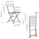 TÄRNÖ Chair, outdoor, foldable white/green