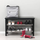 TJUSIG Bench with shoe storage, black, 81x34x50 cm