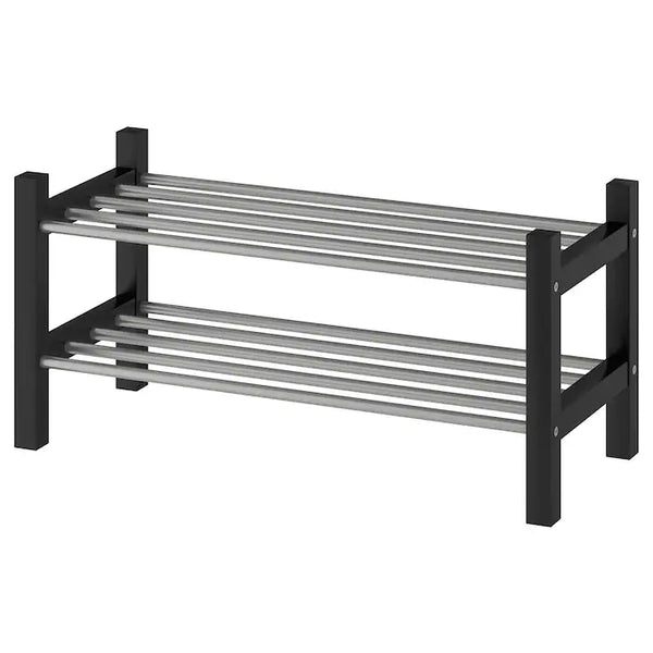 TJUSIG Shoe rack, black, 79x32x37 cm