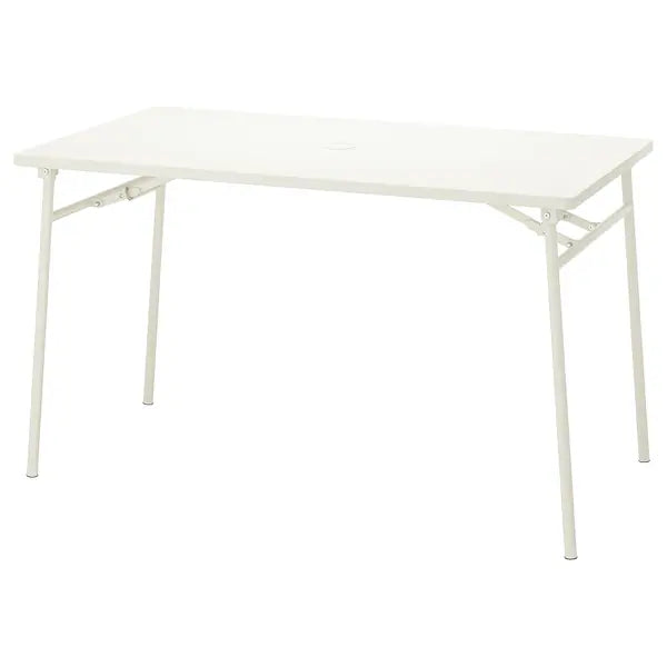 TORPARÖ Table, in/outdoor, white/foldable, 130x74 cm