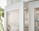 BRIMNES Glass-door cabinet, white, 80x190 cm