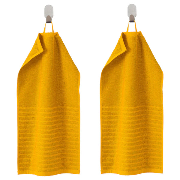 VÅGSJÖN Guest towel, golden-yellow, 30x50 cm