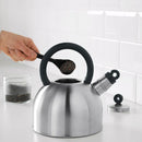 VATTENTÄT Kettle, stainless steel/black, 2 qt