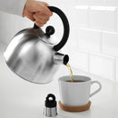 VATTENTÄT Kettle, stainless steel/black, 2 qt