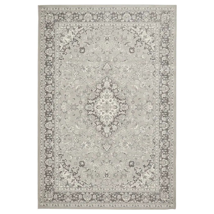 VEDBÄK Rug, low pile, light grey, 133x195 cm