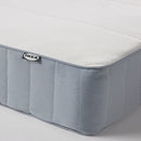 VESTMARKA Sprung mattress, extra firm/light blue, 180x200 cm